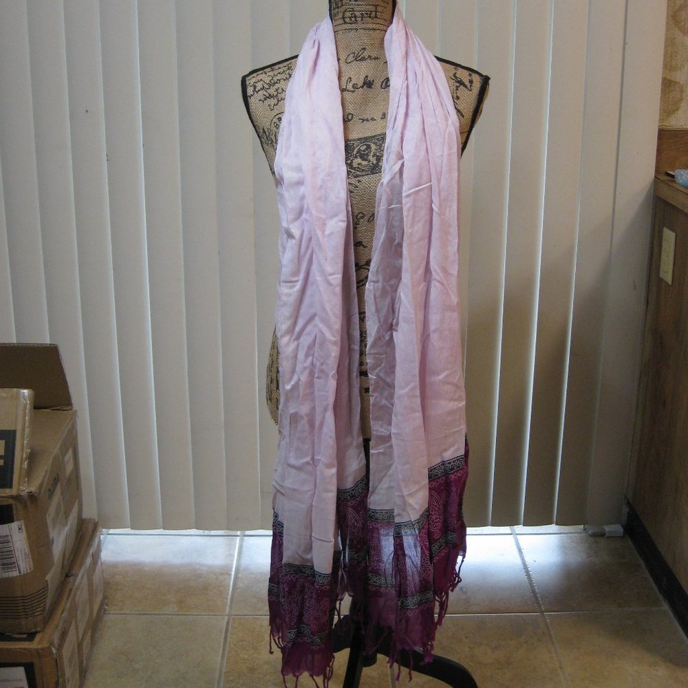 NWT American Eagle AE pink black white scarf wrap sash OS